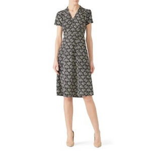 Tender Loving Care by HVN Morgan 40s Silk Printed Floral Dress Size 2